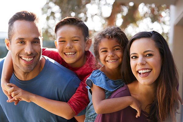 Happy Family Outside